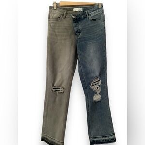 Vervet Women’s Color Block High Rise Jeans Size 27 Criss Criss Front 90s